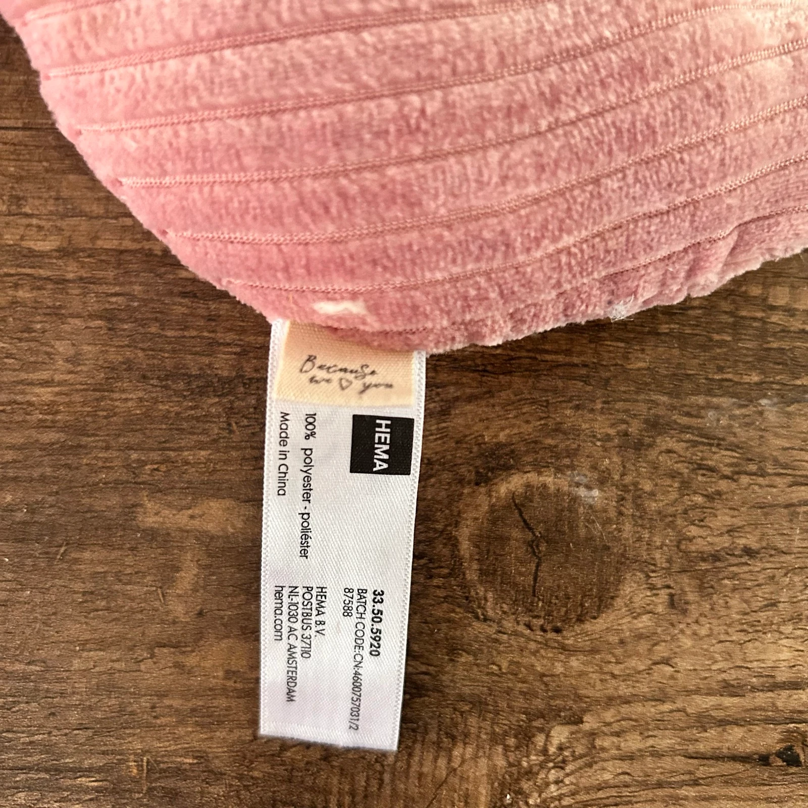 HEMA Tissu Côtes Pendante Lune Rose – Jouet pour Bébé – photo 2
